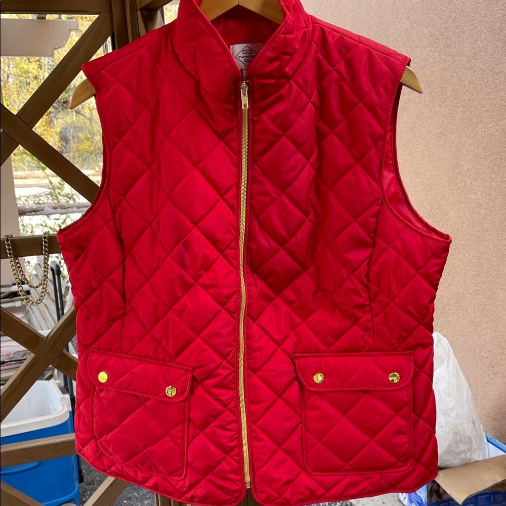 St. John's Bay Vibrant Red Vest size XL